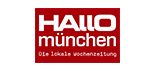 Hier ist das Logo von Hallo München dargestellt.