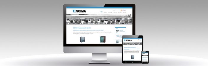 Hier ist der neue Scima Internettauftritt zu sehen.